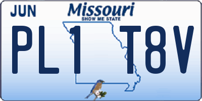 MO license plate PL1T8V
