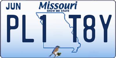 MO license plate PL1T8Y
