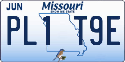 MO license plate PL1T9E