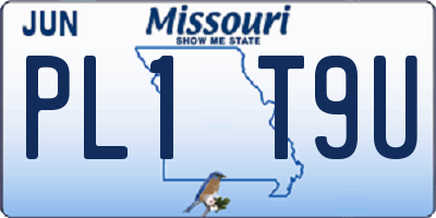 MO license plate PL1T9U