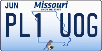 MO license plate PL1U0G