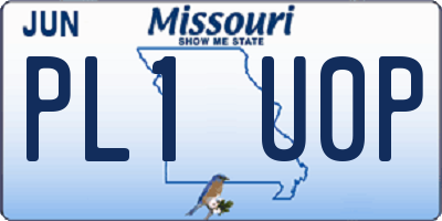 MO license plate PL1U0P