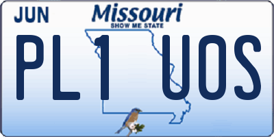 MO license plate PL1U0S