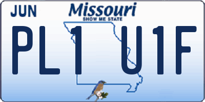 MO license plate PL1U1F