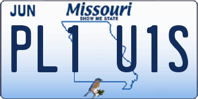 MO license plate PL1U1S