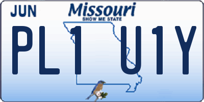 MO license plate PL1U1Y