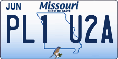 MO license plate PL1U2A
