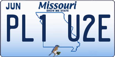 MO license plate PL1U2E