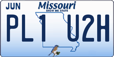 MO license plate PL1U2H