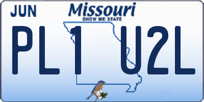 MO license plate PL1U2L