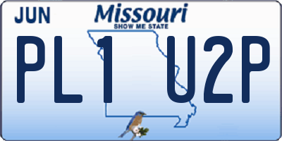 MO license plate PL1U2P
