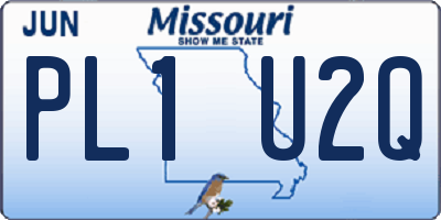 MO license plate PL1U2Q
