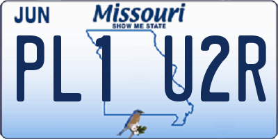 MO license plate PL1U2R