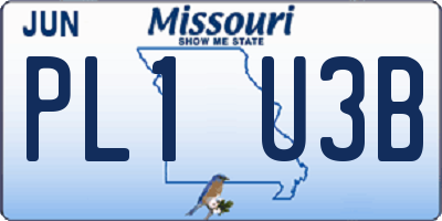 MO license plate PL1U3B
