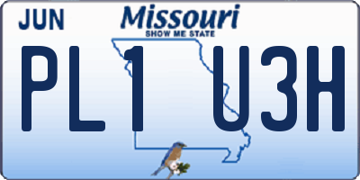 MO license plate PL1U3H