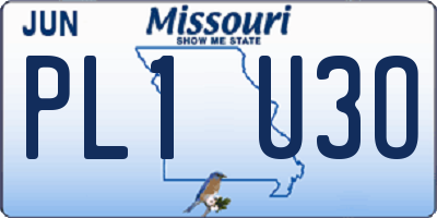 MO license plate PL1U3O