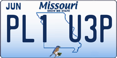 MO license plate PL1U3P