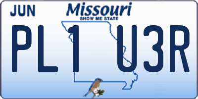 MO license plate PL1U3R