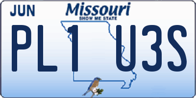 MO license plate PL1U3S