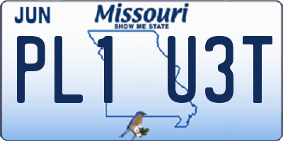 MO license plate PL1U3T