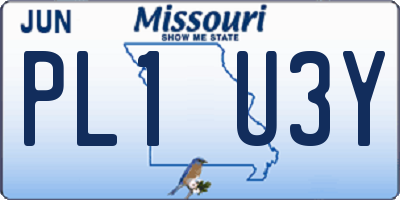 MO license plate PL1U3Y