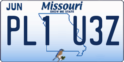 MO license plate PL1U3Z