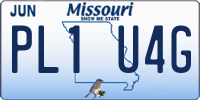 MO license plate PL1U4G