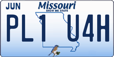 MO license plate PL1U4H