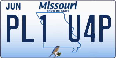 MO license plate PL1U4P