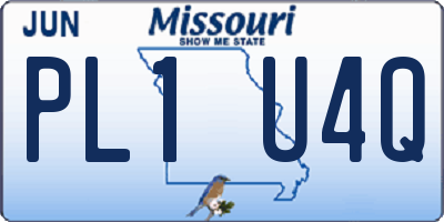 MO license plate PL1U4Q
