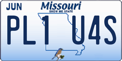 MO license plate PL1U4S