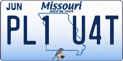 MO license plate PL1U4T