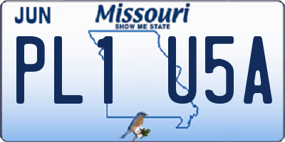 MO license plate PL1U5A
