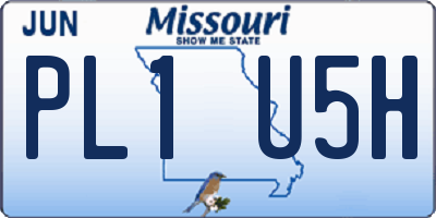 MO license plate PL1U5H