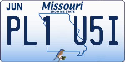 MO license plate PL1U5I
