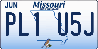 MO license plate PL1U5J