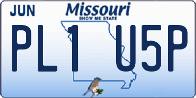 MO license plate PL1U5P