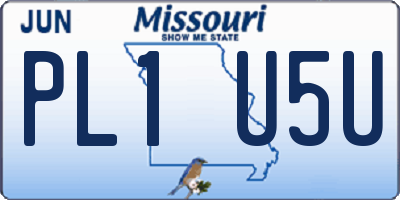 MO license plate PL1U5U