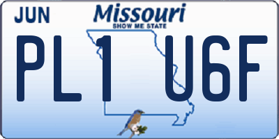 MO license plate PL1U6F