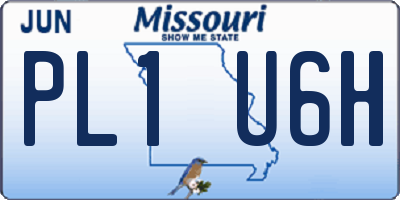 MO license plate PL1U6H
