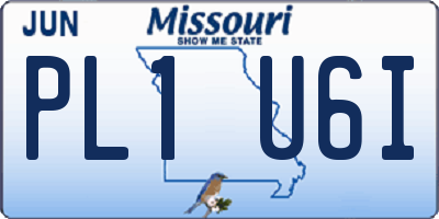 MO license plate PL1U6I