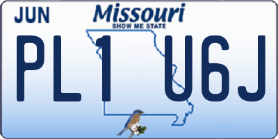 MO license plate PL1U6J