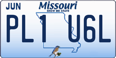 MO license plate PL1U6L