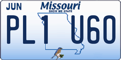 MO license plate PL1U6O