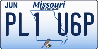 MO license plate PL1U6P
