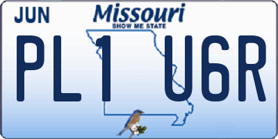 MO license plate PL1U6R
