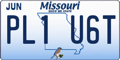 MO license plate PL1U6T