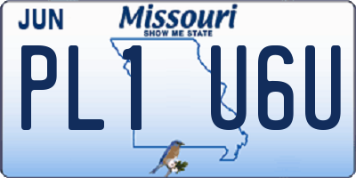 MO license plate PL1U6U