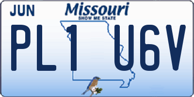 MO license plate PL1U6V
