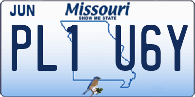 MO license plate PL1U6Y
